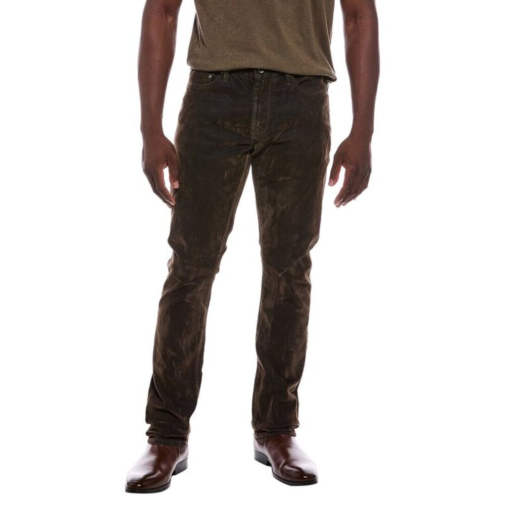 John Varvatos Mens  Slim Fit Velvet Trouser, Green